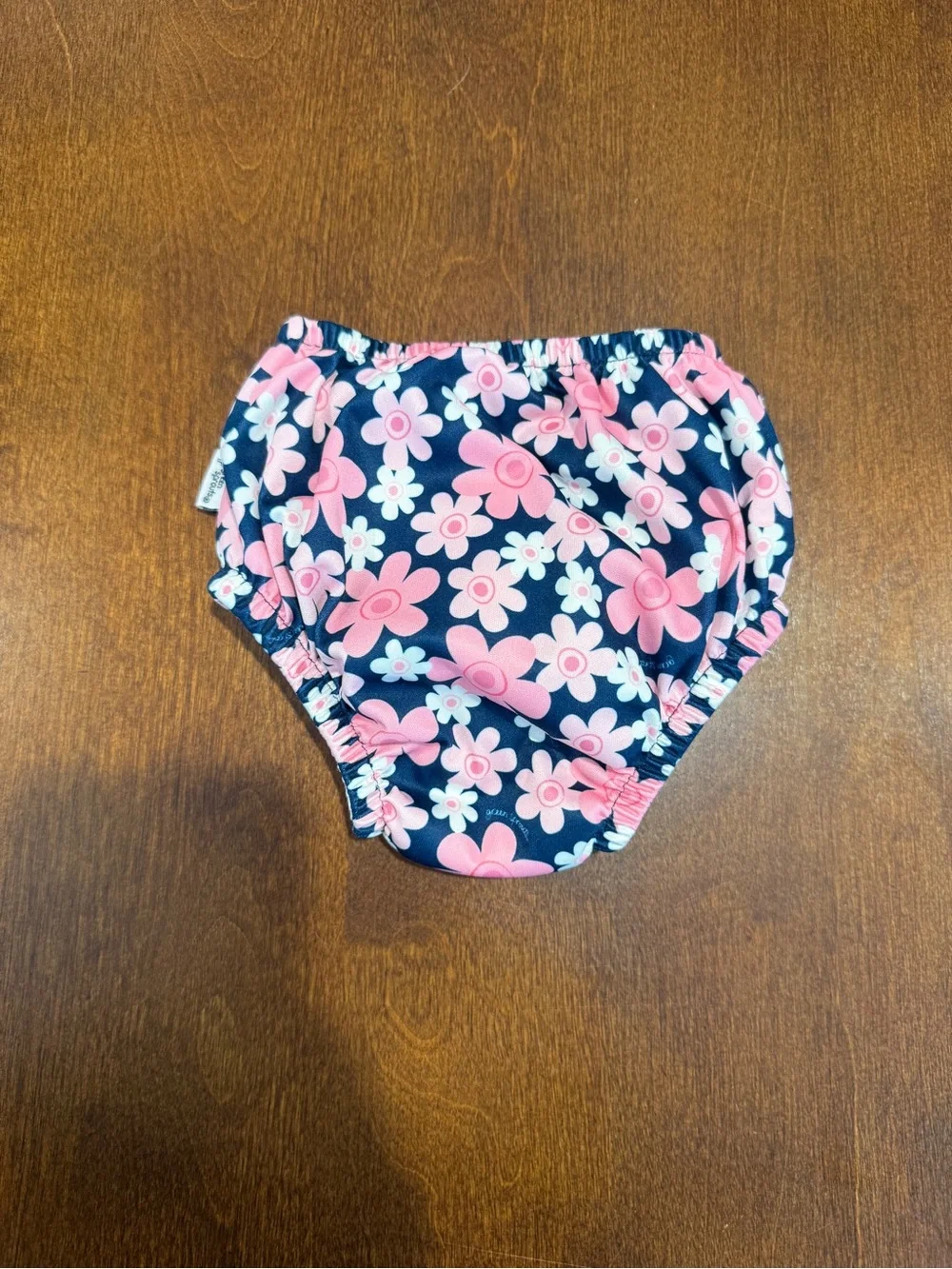 ⭐️4 for $10⭐️ Swim Diaper Cover - Pink Floral on Navy by Green Sprouts